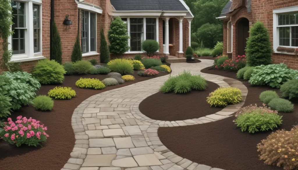 front yard landscaping ideas with rocks and mulch 4b4f131a